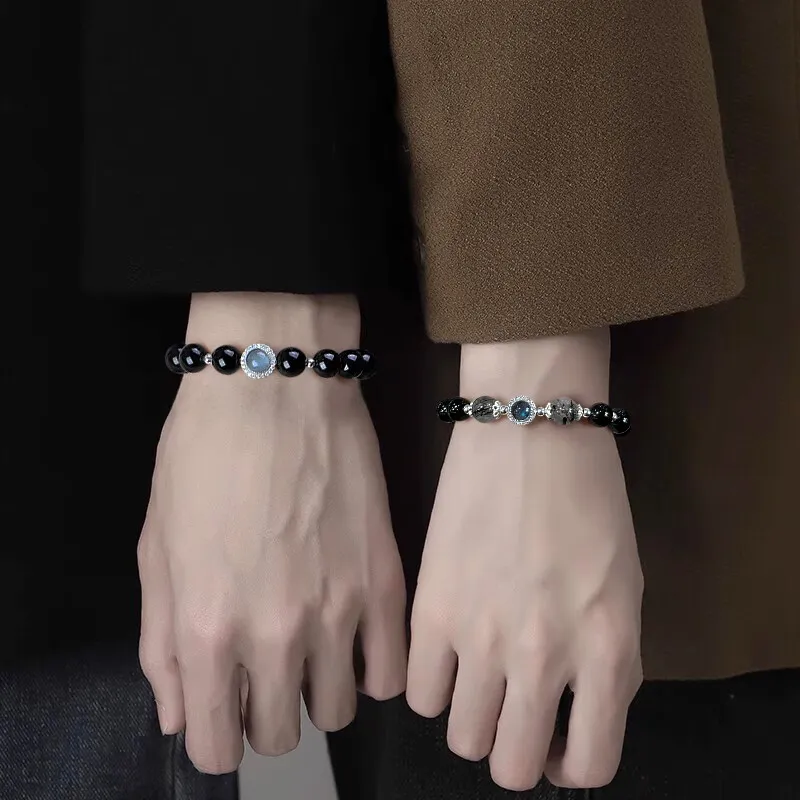 Ostantin Obsidian Bracelets Unisex-5