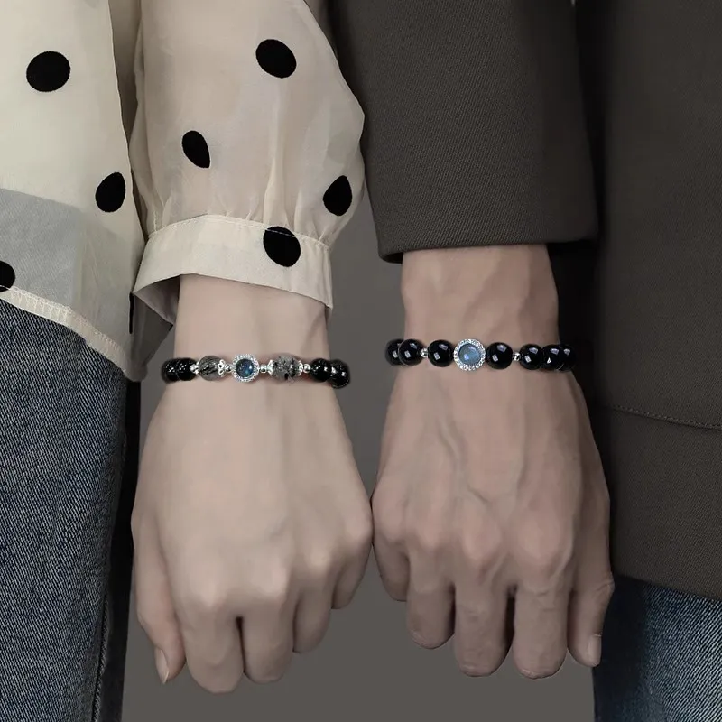Ostantin Obsidian Bracelets Unisex-3