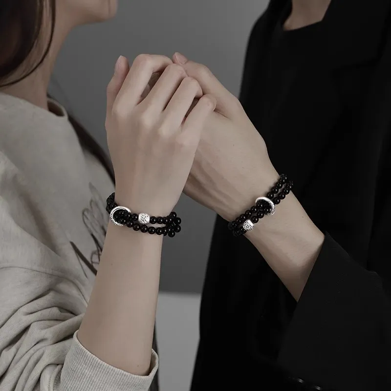 Ostantin Obsidian Bracelets Unisex-2