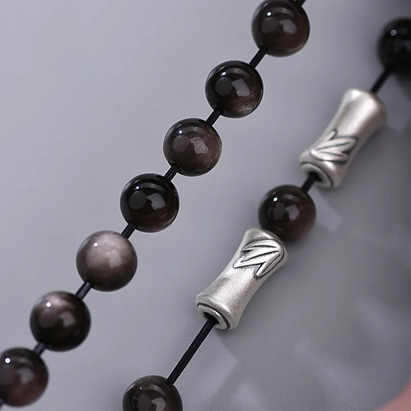 Ostantin Obsidian Bracelets Unisex-10
