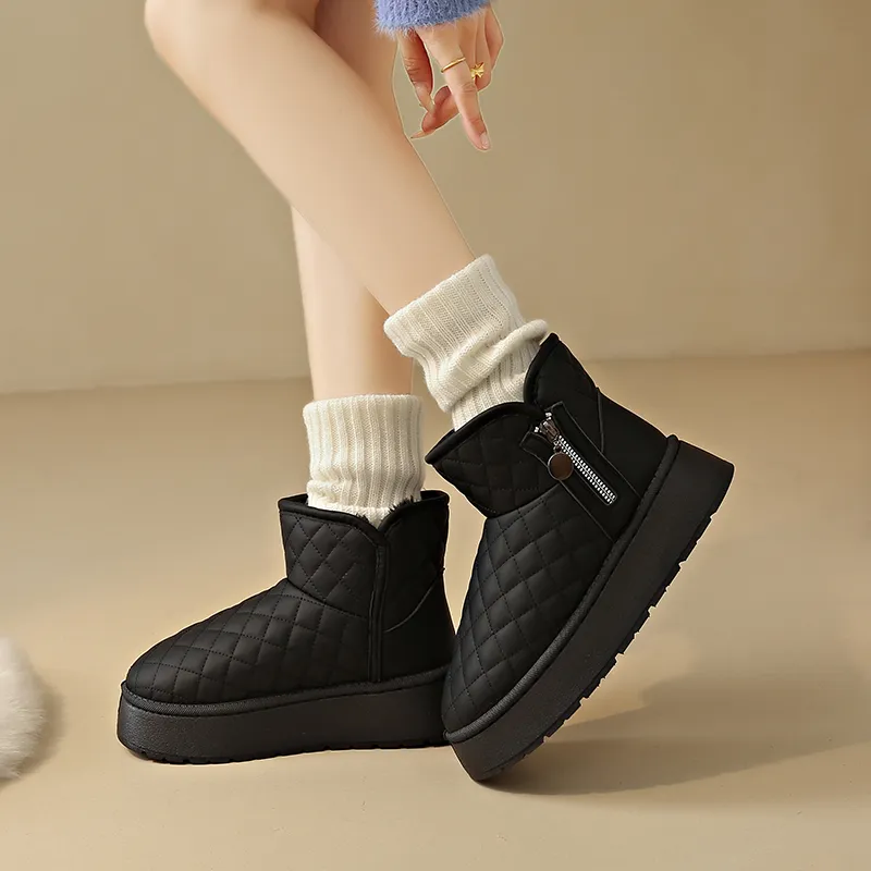 CVOJOO Warm And Wear Resistant Short Snow Boots Women's-10