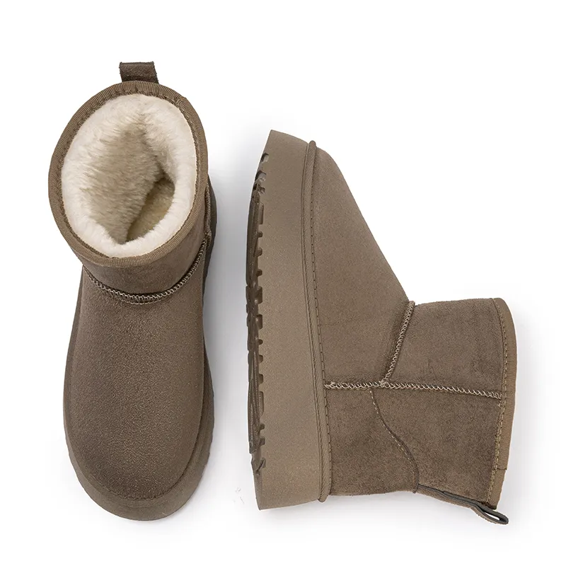 CVOJOO Warm And Wear Resistant Short Snow Boots Women's-16
