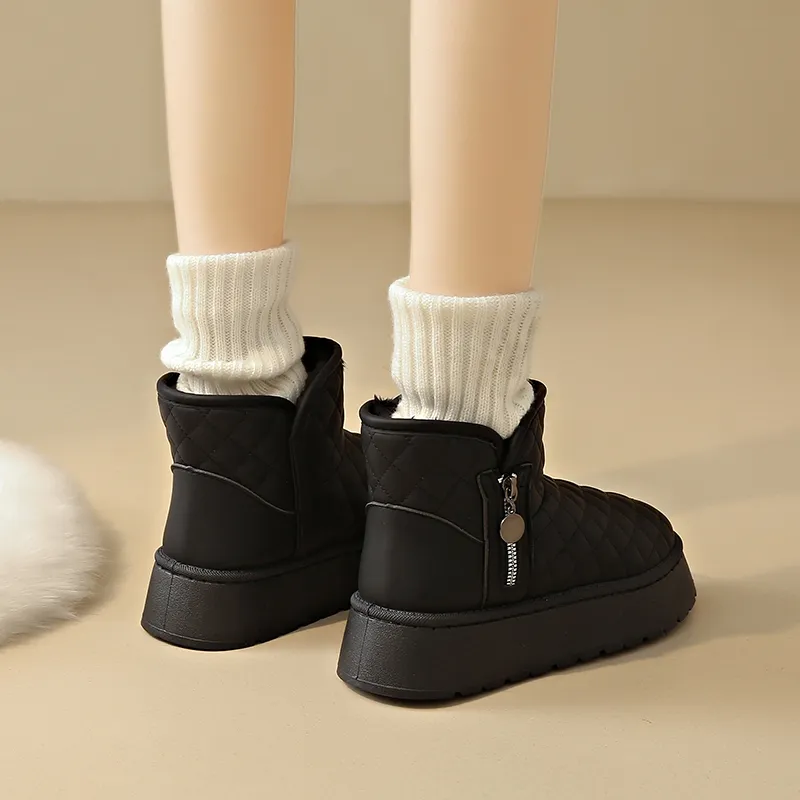 CVOJOO Warm And Wear Resistant Short Snow Boots Women's-11