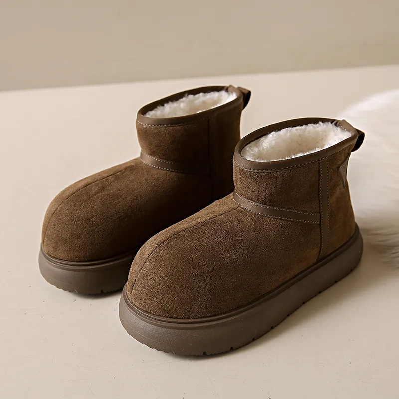 CVOJOO Warm Cushioning And Wear Resistant Short Snow Boots Women's-15