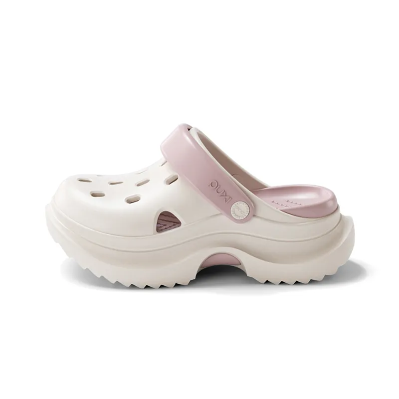 POSEE Lightweight Fashion Home Slippers Unisex, White+Raspberry-12