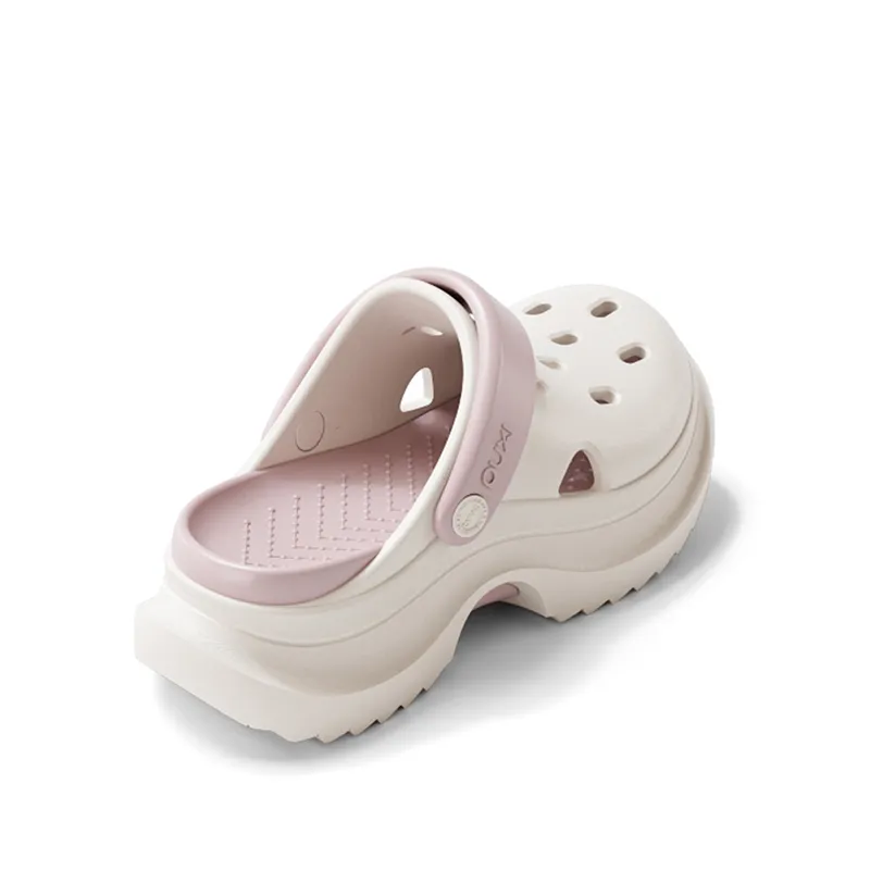 POSEE Lightweight Fashion Home Slippers Unisex, White+Raspberry-13
