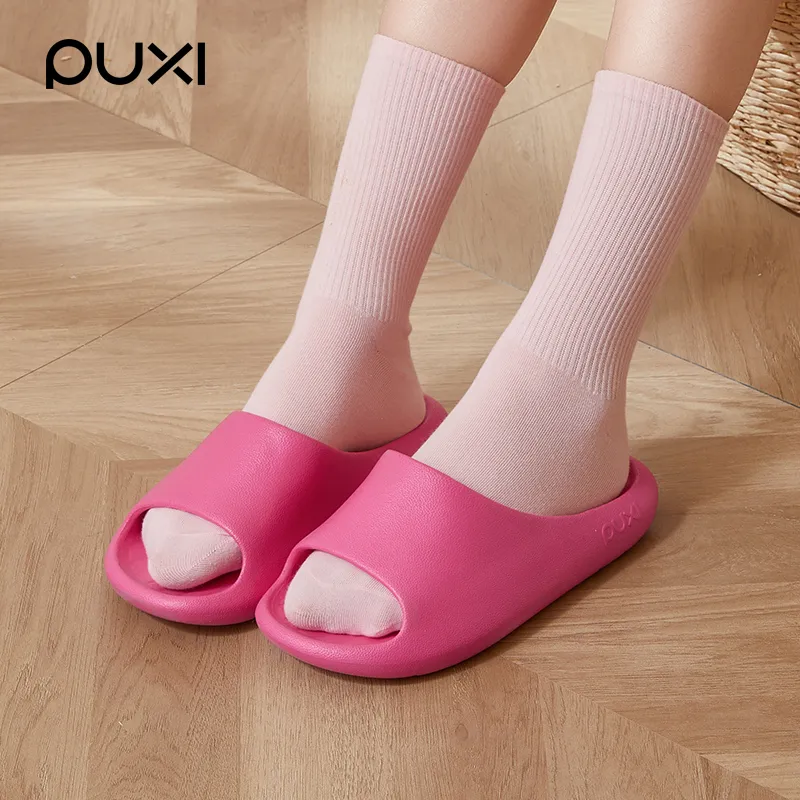 POSEE Soft Sole Home Unisex Spring & Summer Solid Color Couple's Slippers-5
