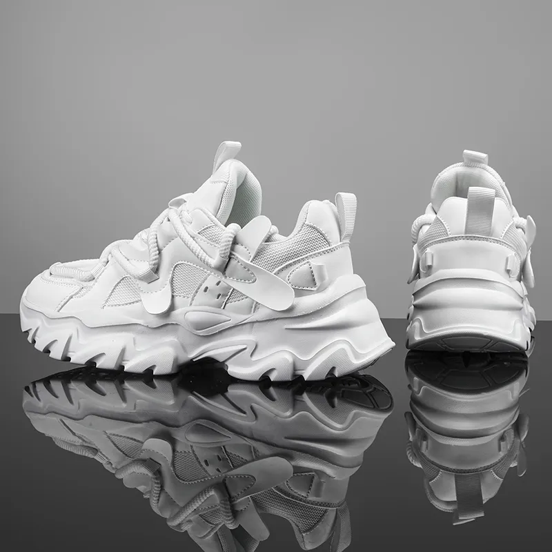 OFFER AITR Cushioning Slip Resistant Height Increasing Low Top Chunky Sneakers Men's-10