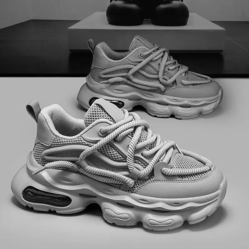 OFFER AITR Cushioning Slip Resistant Height Increasing Low Top Chunky Sneakers Men's-5