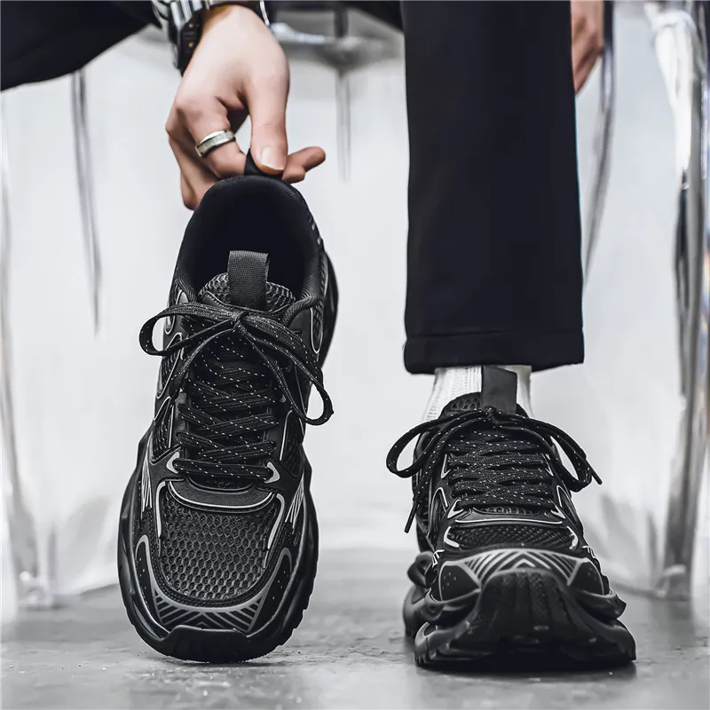 OFFER AITR Cushioning Slip Resistant Coverage Low Top Chunky Sneakers Men's-4