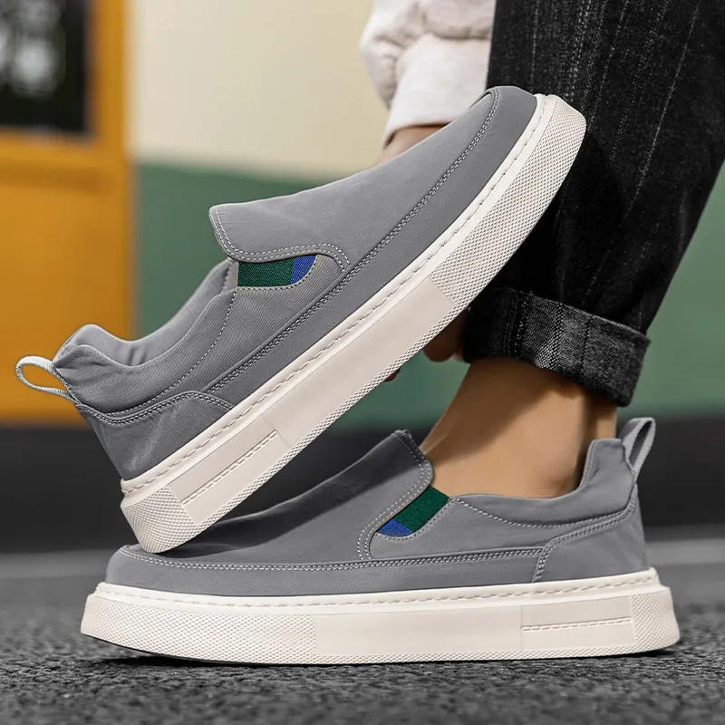 OFFER AITR Anti Slip And Wear Resistant Breathable Low Top Canvas Shoes Men's-5