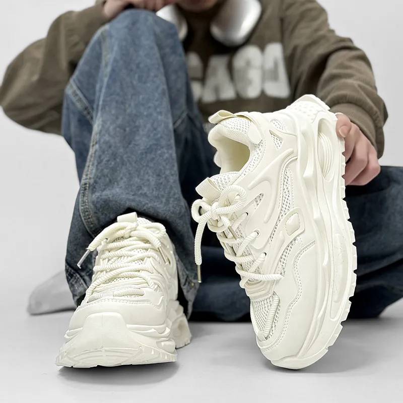 OFFER AITR Non slip Lightweight Low Top Chunky Sneakers Men's-2