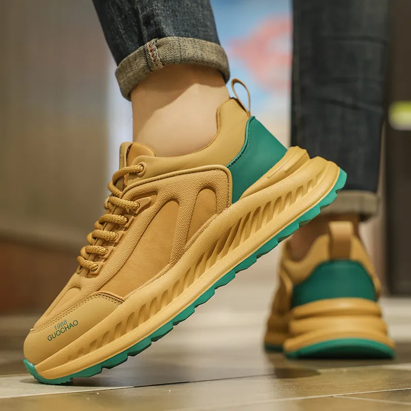 OFFER-AITR Anti-Slip And Wear-Resistant Breathable Low-Top Chunky Sneakers Men's-8