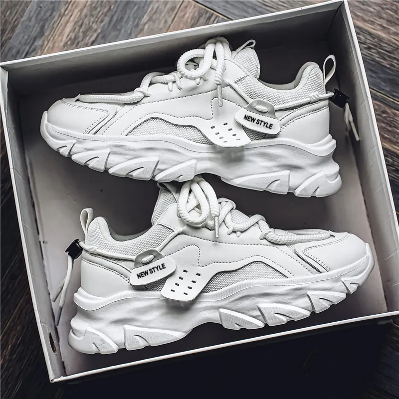 OFFER AITR Cushioning Slip Resistant Height Increasing Low Top Chunky Sneakers Men's-24