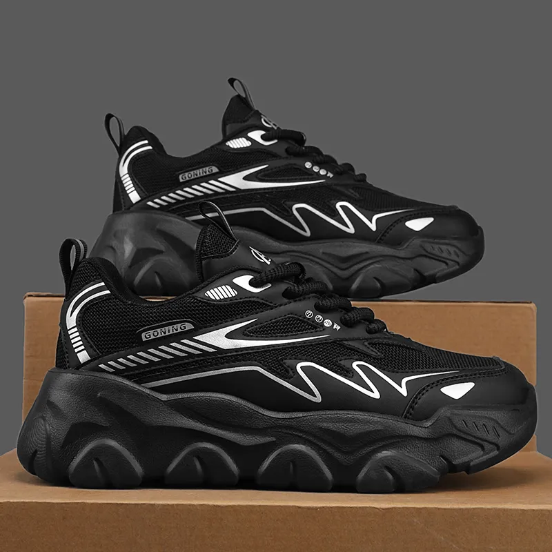 OFFER AITR Cushioning, Slip Resistant, And Abrasion Resistant Low Top Chunky Sneakers Men's-4