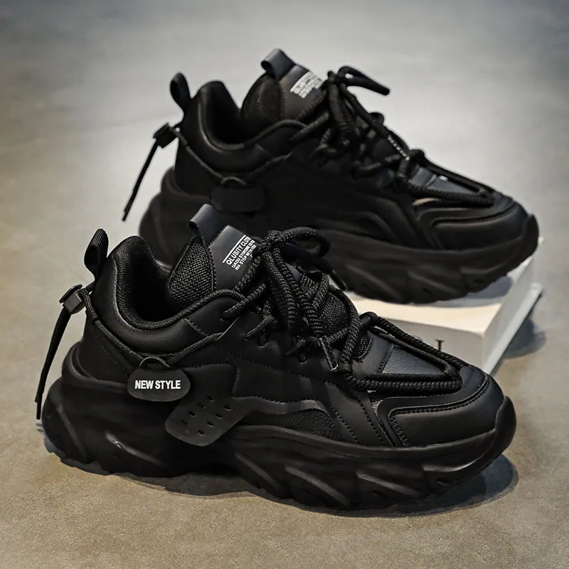 OFFER AITR Cushioning Slip Resistant Height Increasing Low Top Chunky Sneakers Men's-3
