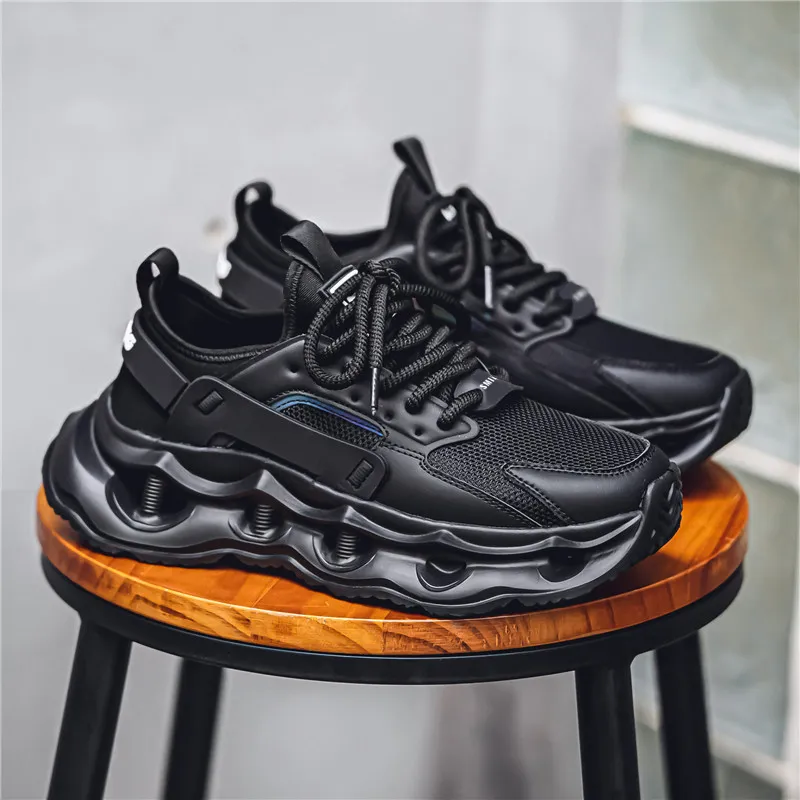OFFER AITR Cushioning, Slip Resistant, And Abrasion Resistant Low Top Chunky Sneakers Men's-5