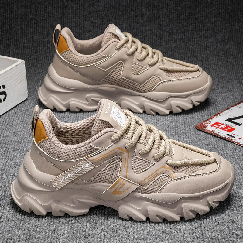 OFFER AITR Cushioning Lightweight Height Increasing Low Top Chunky Sneakers Men's-20