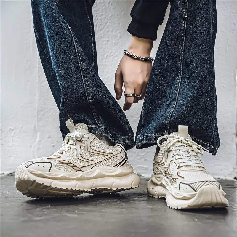 OFFER AITR Cushioning Slip Resistant Coverage Low Top Chunky Sneakers Men's-20