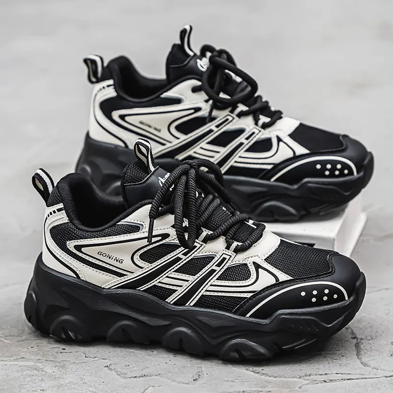 OFFER AITR Cushioning Slip Resistant Height Increasing Low Top Chunky Sneakers Men's-5