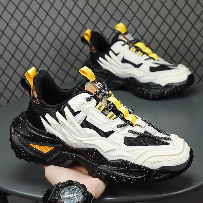 OFFER AITR Cushioning Slip Resistant Height Increasing Low Top Chunky Sneakers Unisex-16