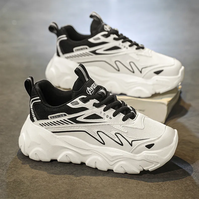 OFFER AITR Cushioning, Slip Resistant, And Abrasion Resistant Low Top Chunky Sneakers Men's-10