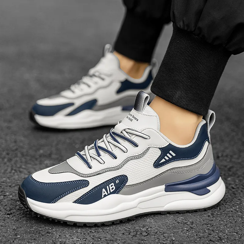 OFFER-AITR Warm Height Increasing Wear-Resistant Slip-Resistant Low-Top Casual Shoes Men's-23