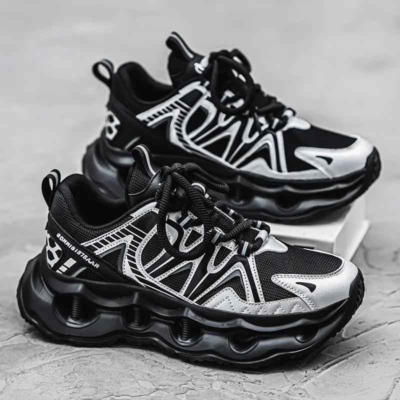 OFFER AITR Cushioning Slip Resistant Height Increasing Low Top Chunky Sneakers Men's-5