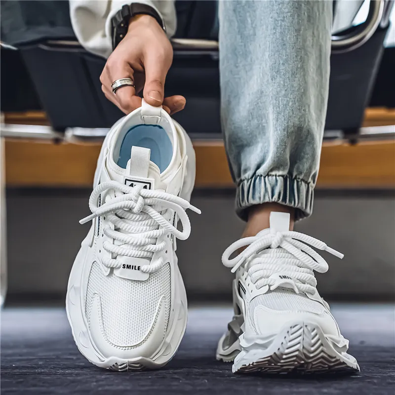OFFER AITR Cushioning, Slip Resistant, And Abrasion Resistant Low Top Chunky Sneakers Men's-10