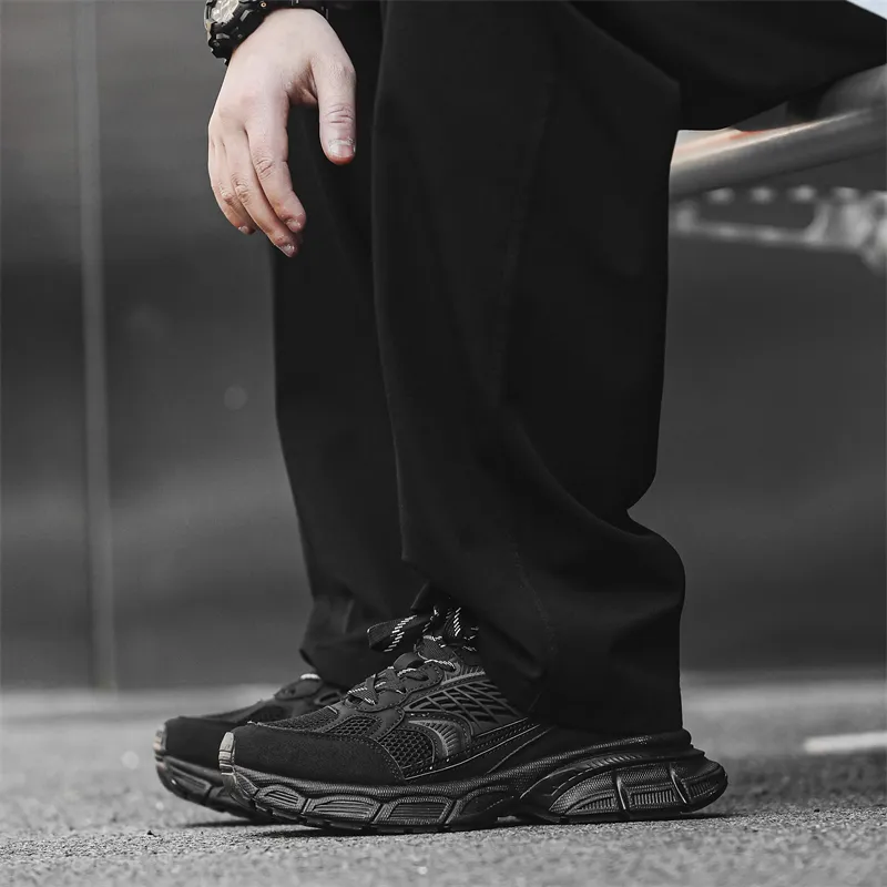 OFFER AITR Slip Resistant, Abrasion Resistant, Breathable Low Top Chunky Sneakers Men's-13