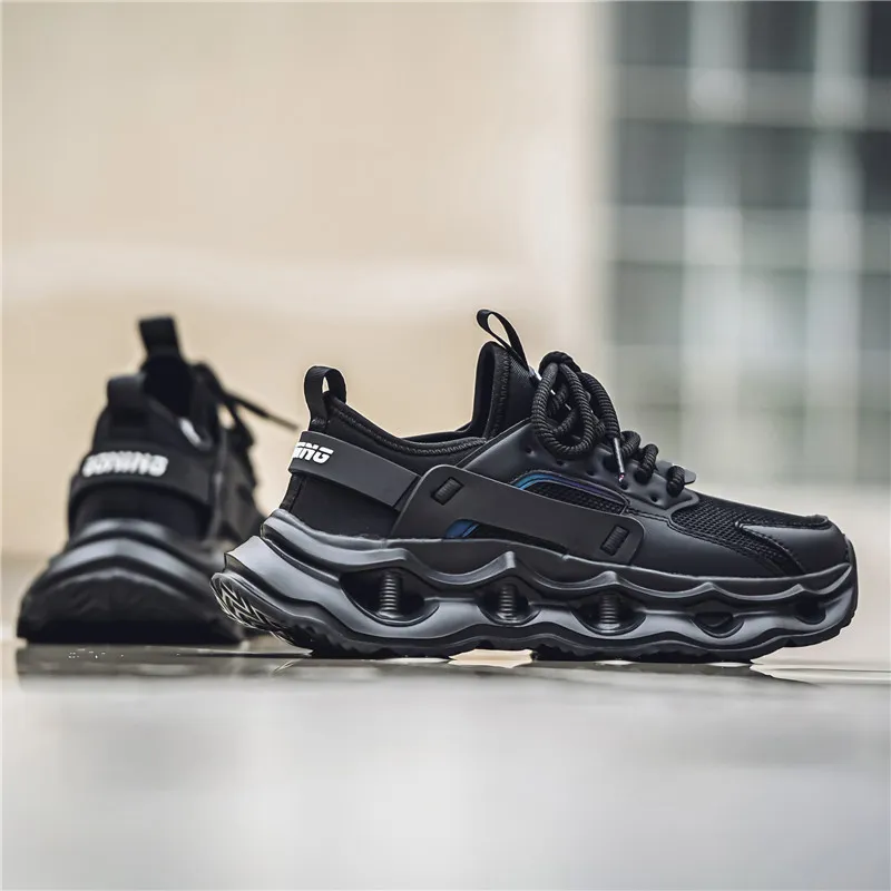 OFFER AITR Cushioning, Slip Resistant, And Abrasion Resistant Low Top Chunky Sneakers Men's-4
