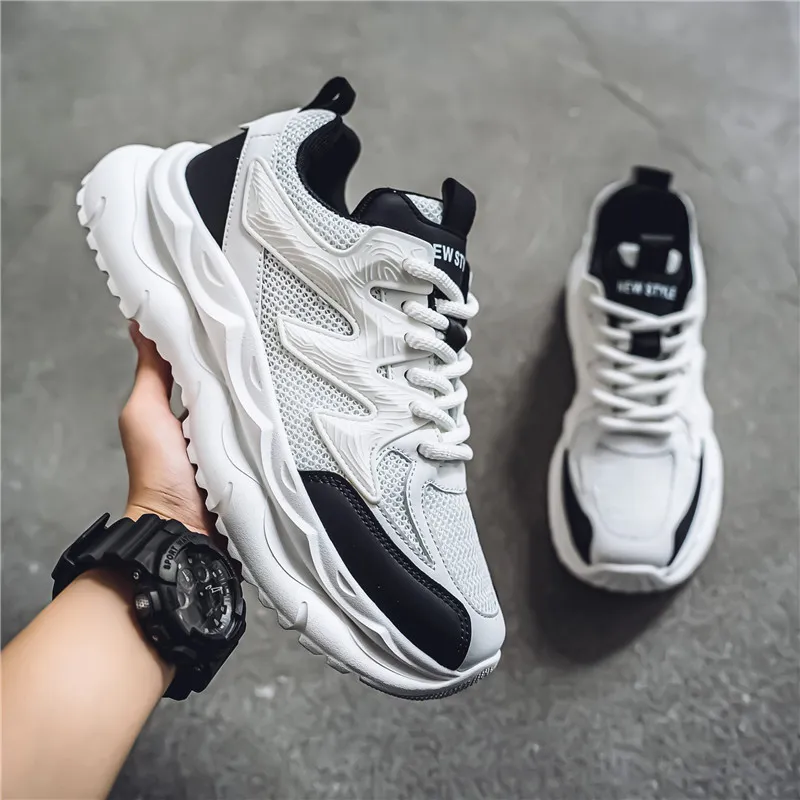 OFFER AITR Cushioning Slip Resistant Height Increasing Low Top Chunky Sneakers Men's-12