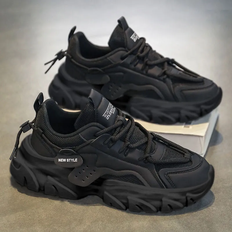 OFFER AITR Cushioning Slip Resistant Height Increasing Low Top Chunky Sneakers Men's-4