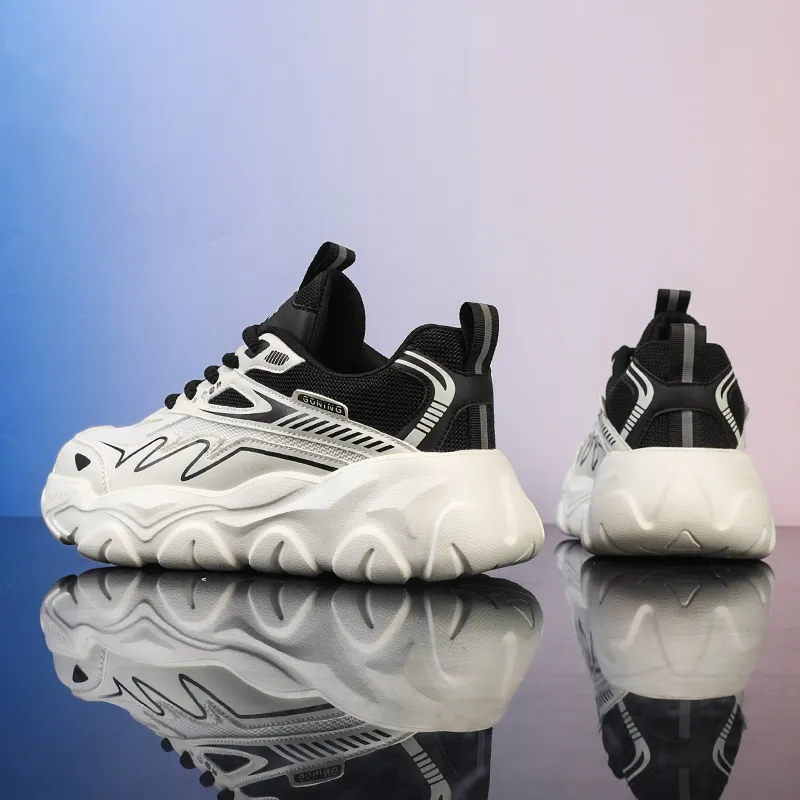 OFFER AITR Cushioning, Slip Resistant, And Abrasion Resistant Low Top Chunky Sneakers Men's-13