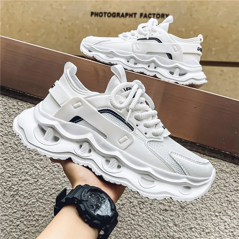 OFFER AITR Cushioning, Slip Resistant, And Abrasion Resistant Low Top Chunky Sneakers Men's-9