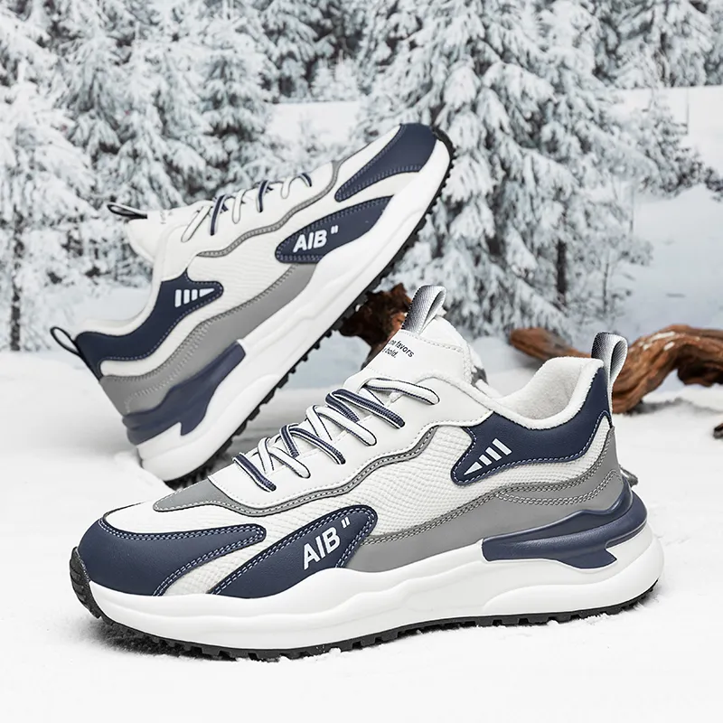 OFFER-AITR Warm Height Increasing Wear-Resistant Slip-Resistant Low-Top Casual Shoes Men's-41