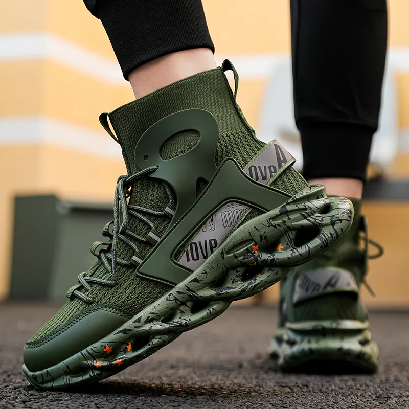 OFFER AITR Slip Resistant, Abrasion Resistant, Breathable High Top Casual Shoes Men's-16
