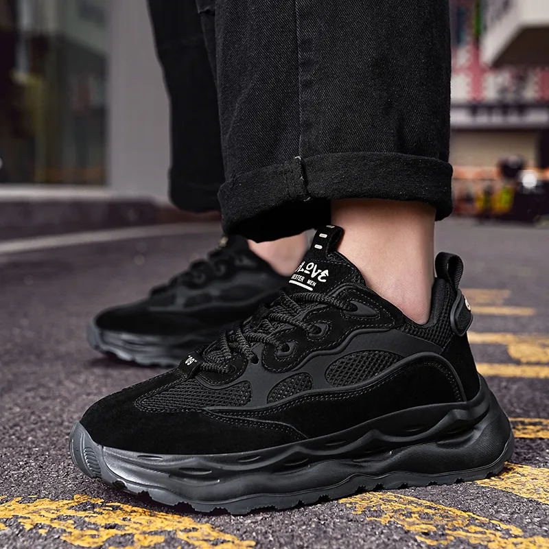 OFFER-AITR Anti-Slip And Wear-Resistant Height Increasing Low-Top Chunky Sneakers Unisex-9