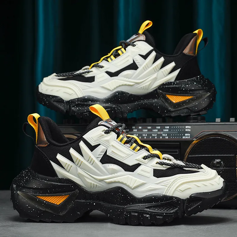 OFFER AITR Cushioning Slip Resistant Height Increasing Low Top Chunky Sneakers Unisex-18