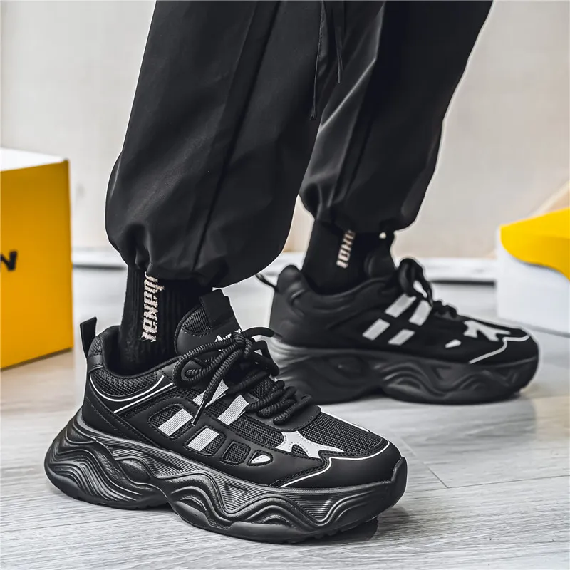 OFFER AITR Cushioning Slip Resistant Height Increasing Low Top Chunky Sneakers Men's-6