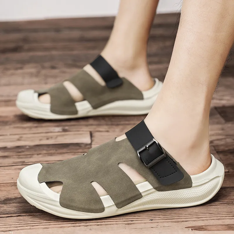 OFFER AITR Beach Sandals Men Black-13