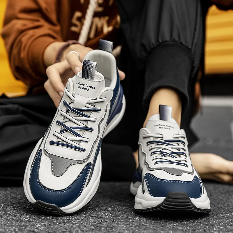 OFFER-AITR Warm Height Increasing Wear-Resistant Slip-Resistant Low-Top Casual Shoes Men's-21
