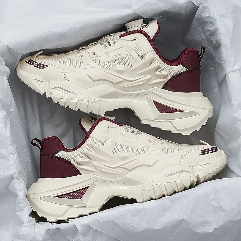 OFFER AITR Cushioning Slip Resistant Coverage Low Top Chunky Sneakers Men's-19