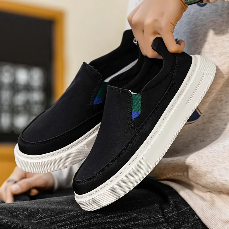 OFFER AITR Anti Slip And Wear Resistant Breathable Low Top Canvas Shoes Men's-15