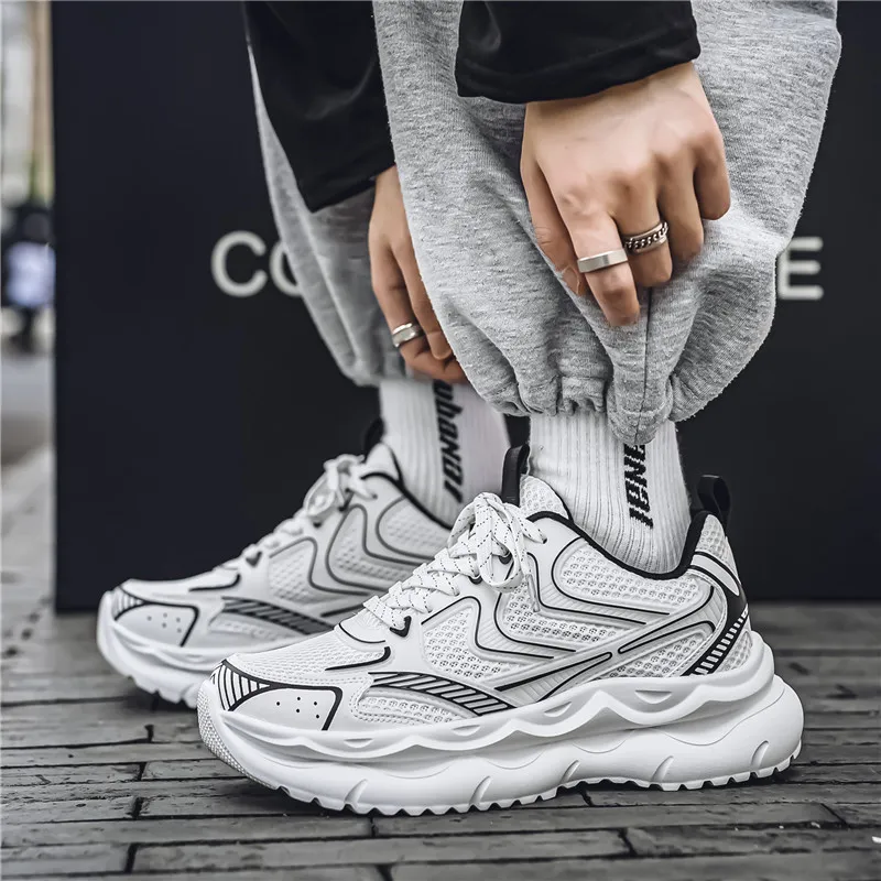 OFFER AITR Cushioning Slip Resistant Coverage Low Top Chunky Sneakers Men's-13