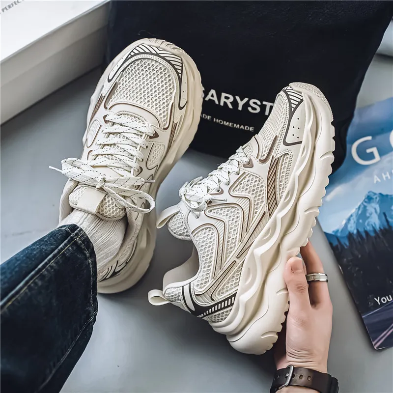 OFFER AITR Cushioning Slip Resistant Coverage Low Top Chunky Sneakers Men's-18