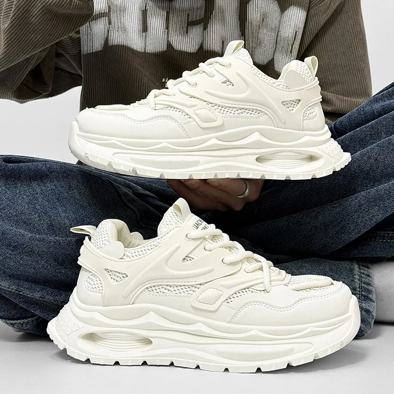 OFFER AITR Non slip Lightweight Low Top Chunky Sneakers Men's-1