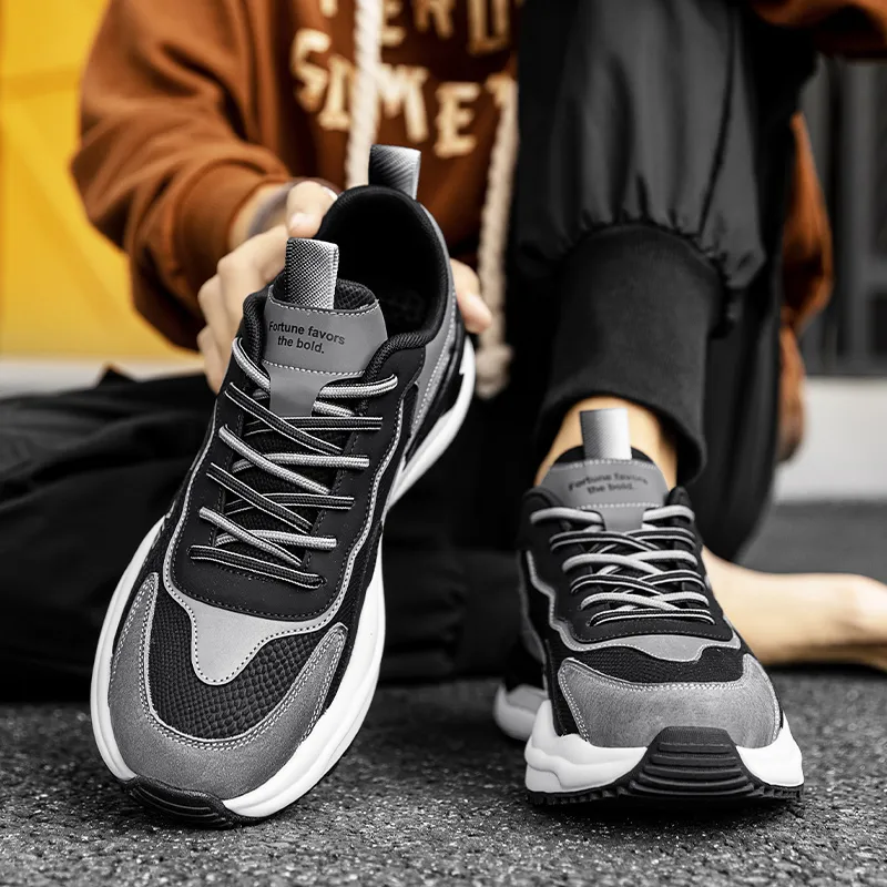 OFFER-AITR Warm Height Increasing Wear-Resistant Slip-Resistant Low-Top Casual Shoes Men's-33