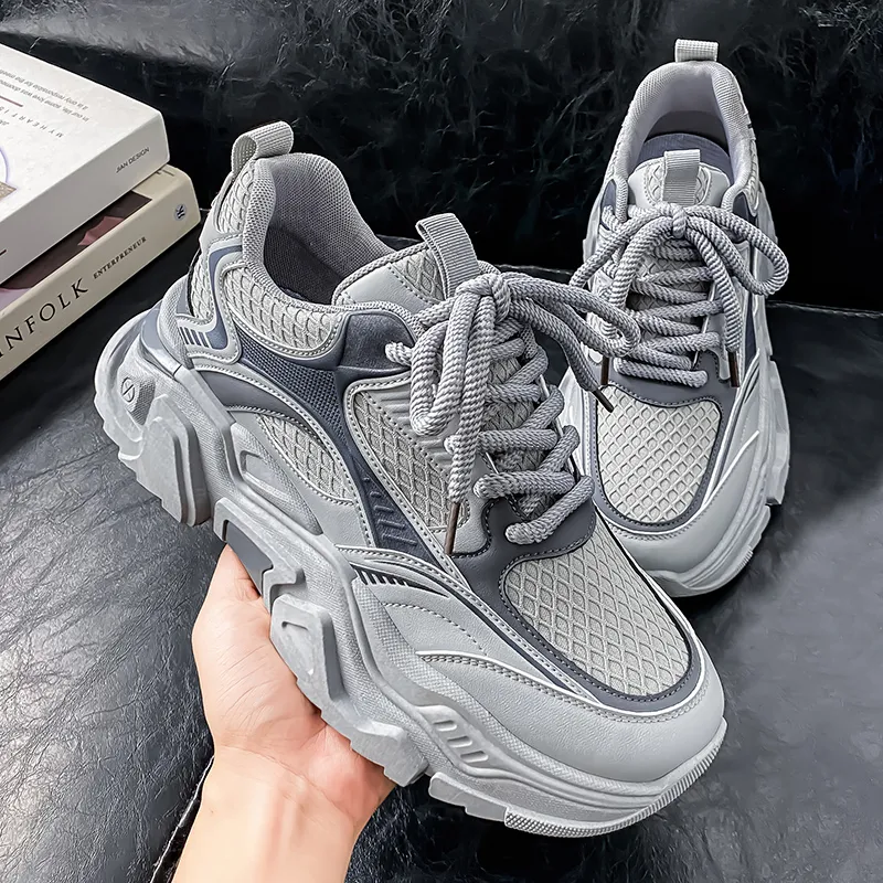 OFFER AITR Cushioning, Slip Resistant, Lightweight Low Top Chunky Sneakers Men's-19