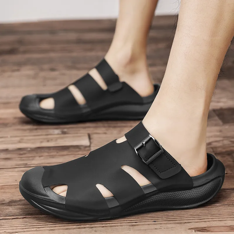 OFFER AITR Beach Sandals Men Black-6